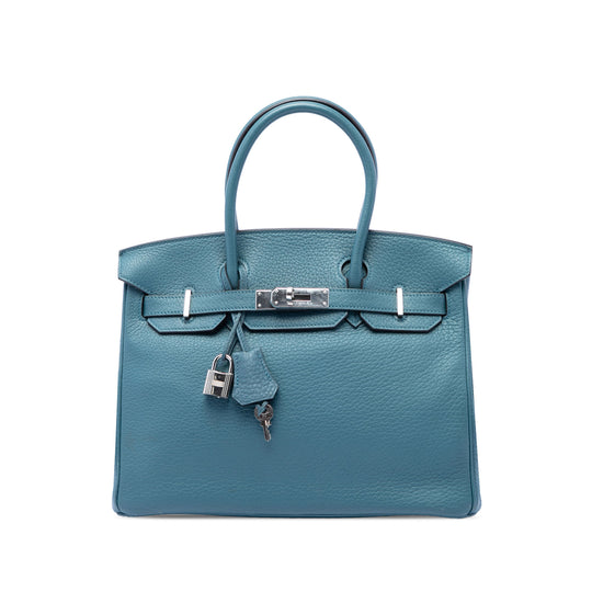 Hermès Birkin Retourne 30 Blue Togo Palladium