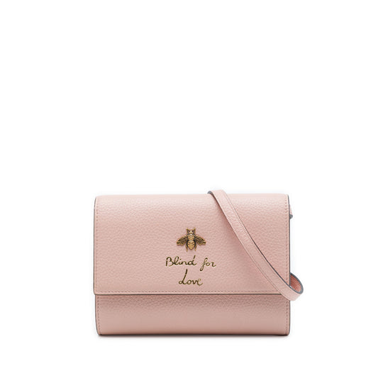 Gucci Animalier Blind For Love Pink Calfskin