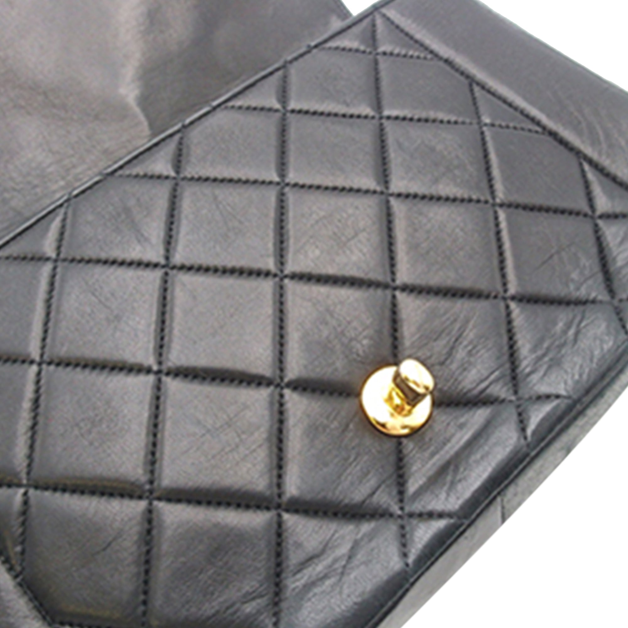 Chanel Diana Medium Black Lambskin Gold