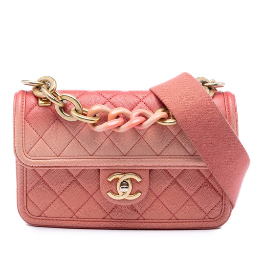 Chanel Sunset On The Sea Flap Small Pink Caviar