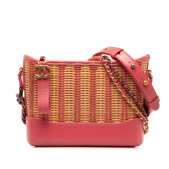 Chanel Gabrielle Small Pink Rattan Calfskin