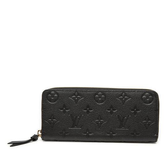Louis Vuitton Zippy Long Wallet Black Monogram Empreinte
