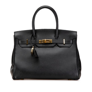 Hermès Birkin Retourne 30 Noir Swift Gold