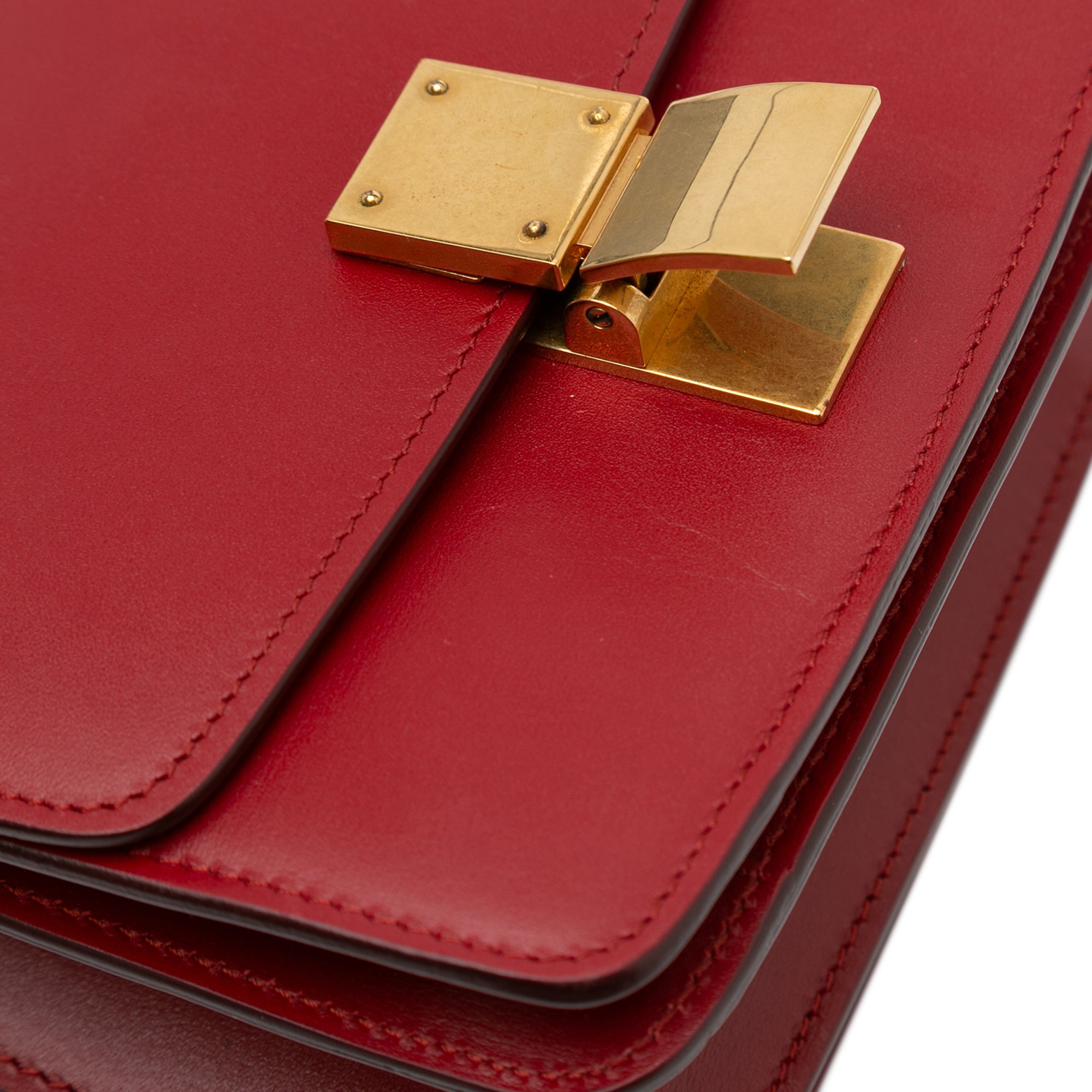 Celine Classic Box Small Red Calfskin