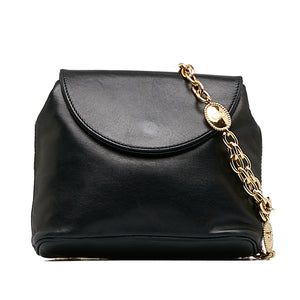 Dior Chain Shoulder Bag Black Leather