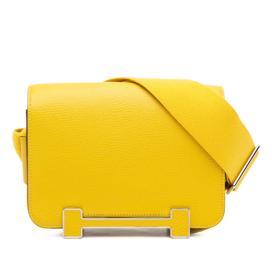 Hermès Geta Yellow Chevre Mysore Goatskin