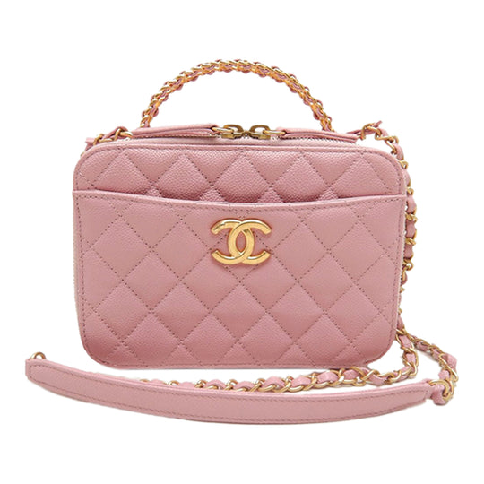 Chanel Pick Me Up Vanity Case Small Pink Caviar