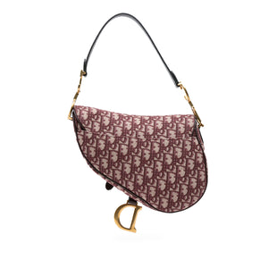 Dior Saddle Bag Medium Red Oblique Canvas