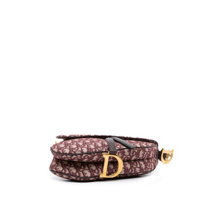 Dior Saddle Bag Medium Red Oblique Canvas