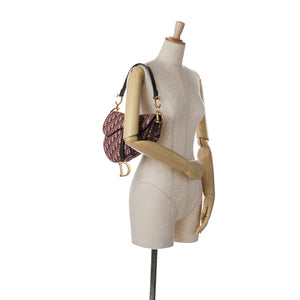 Dior Saddle Bag Medium Red Oblique Canvas