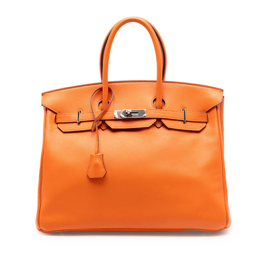 Hermès Birkin Retourne 35 Orange Swift