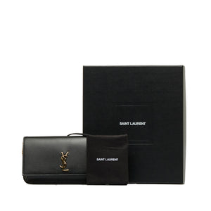 Yves Saint Laurent Cassandre Phone Holder Bag BlackLeather