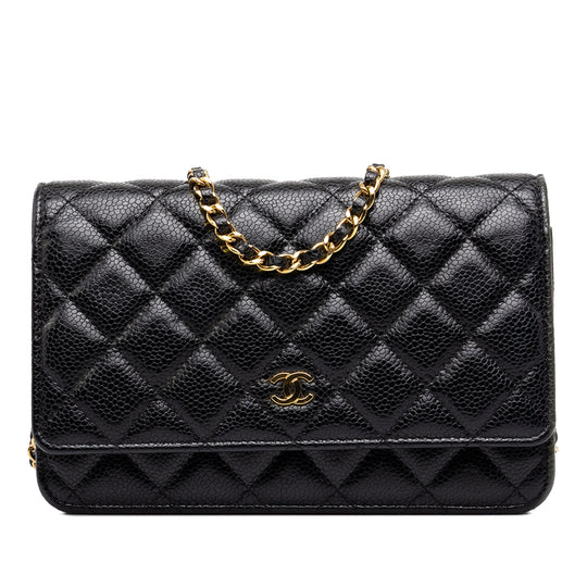 Chanel Wallet on Chain Black Quilted Caviar