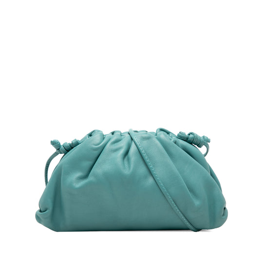 Bottega Veneta The Mini Pouch Blue Lambskin