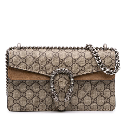 Gucci Dionysus Medium GG Supreme Canvas Silver