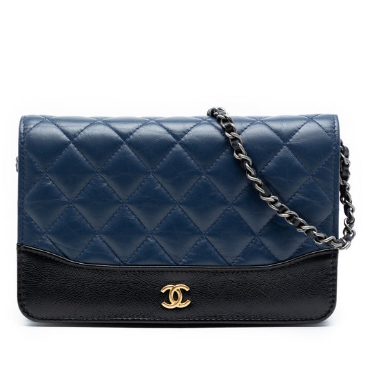Chanel Gabrielle WOC Wallet On Chain Blue Calfskin