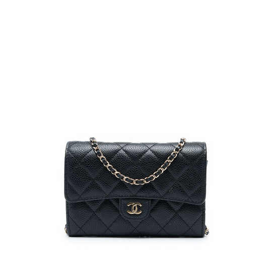Chanel Classic Wallet on Chain Mini Black Caviar