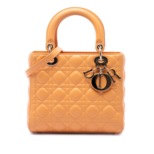 Dior Lady Dior Medium Orange Lambskin