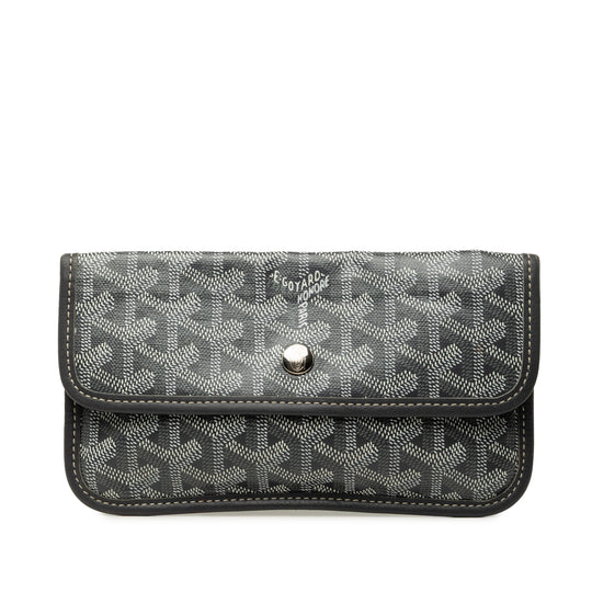 Goyard Saint Louis Pouch Gray Coated Canvas
