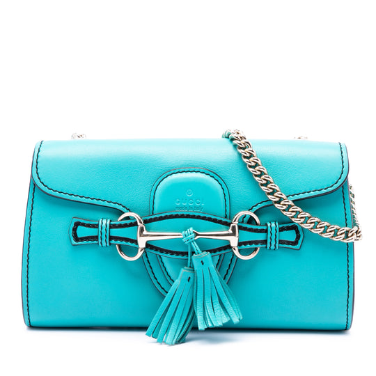Gucci Emily Small Blue Calfskin
