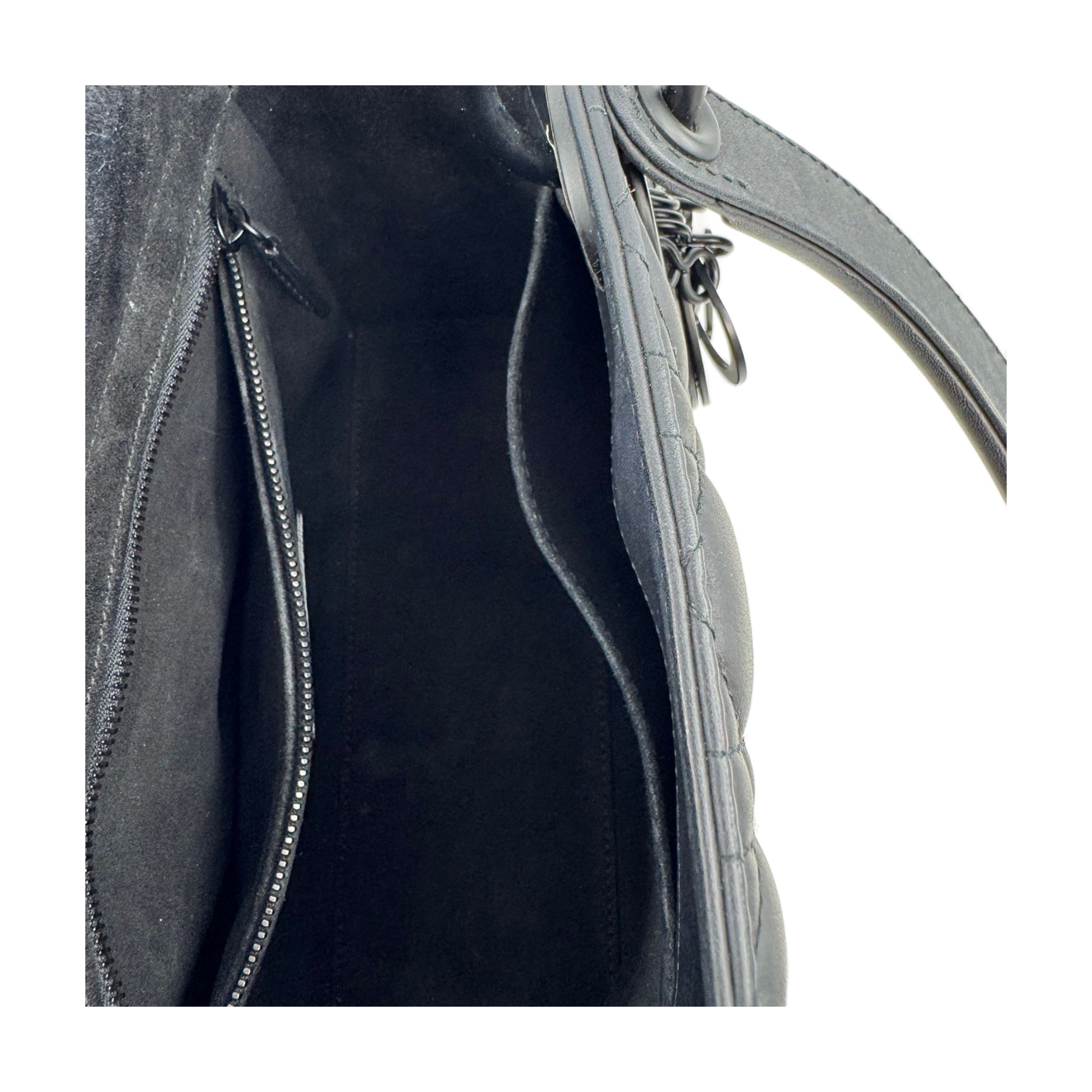 Dior Lady Dior Medium So Ultra Matte Black Lambskin