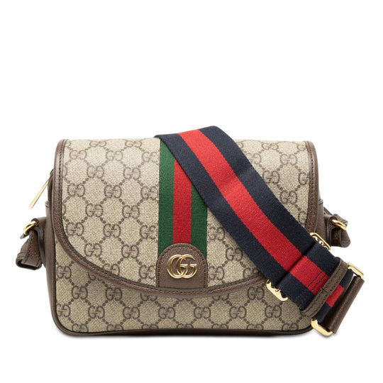 Gucci Ophidia Crossbody Beige GG Supreme Canvas Calfskin