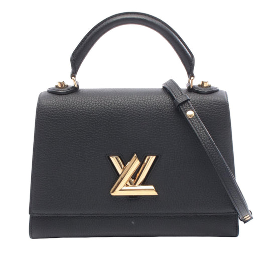 Louis Vuitton Twist One Handle MM Black Taurillon Calfskin