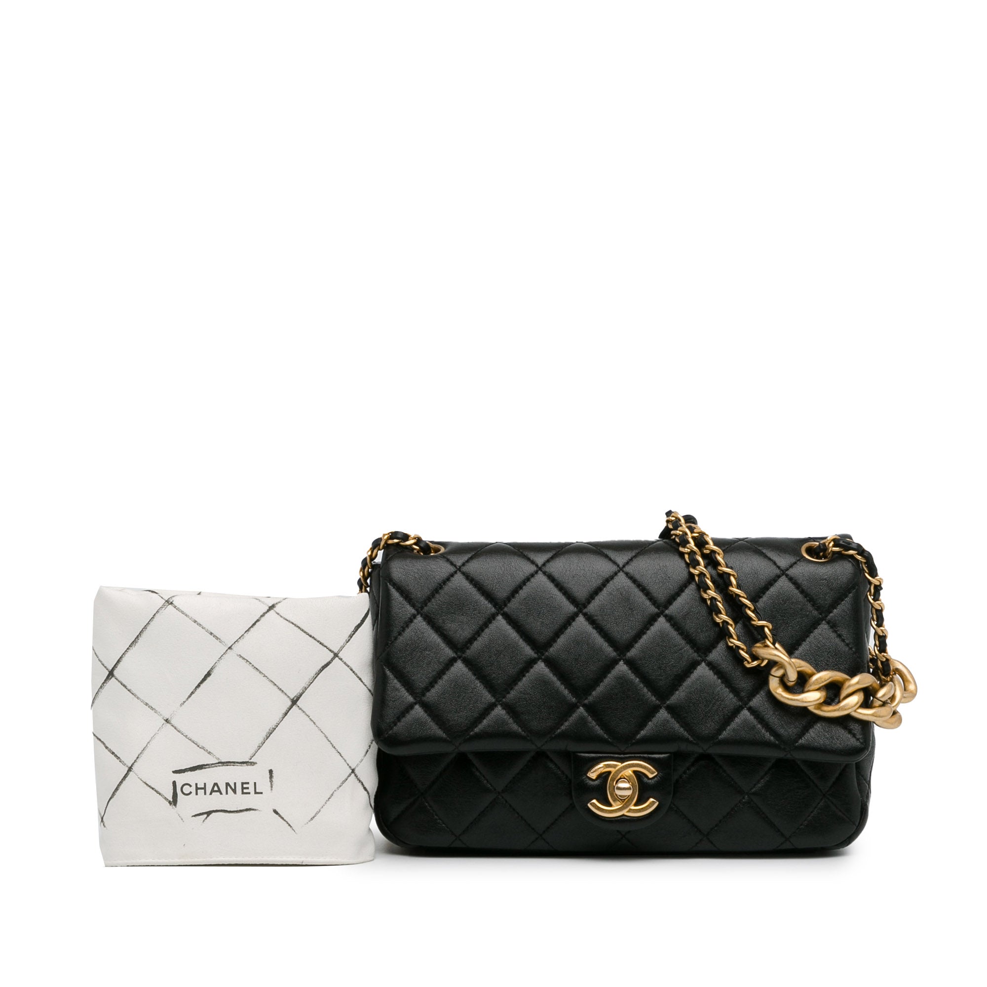 Chanel Classic Chain Black Lambskin Gold