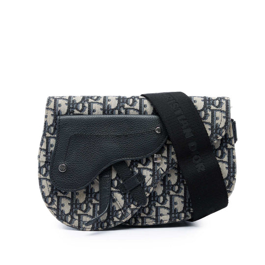 Dior Saddle Messenger Blue Canvas