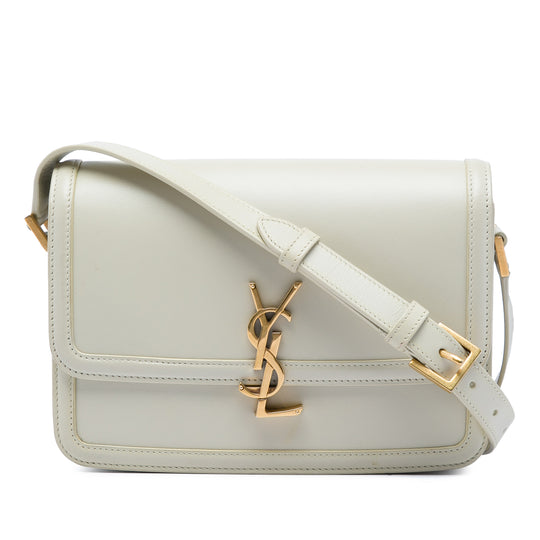 Saint Laurent Solferino Medium White Calfskin
