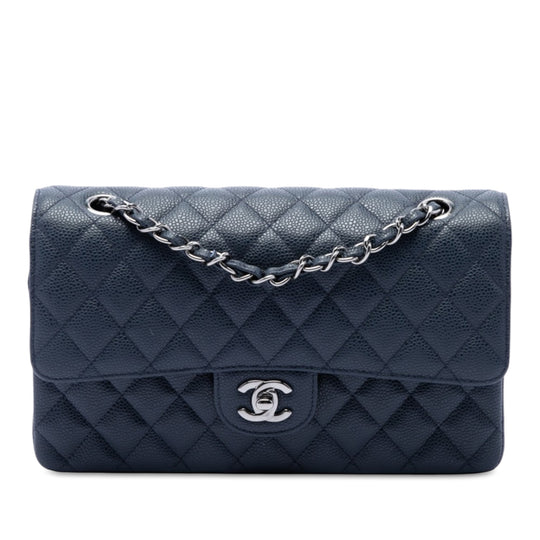 Chanel Classic Double Flap Medium Blue Caviar