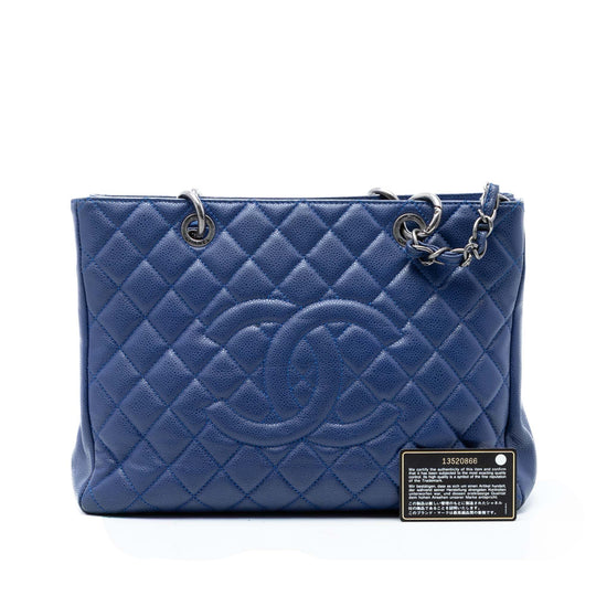 Chanel GST Grand Shopping Tote Blue Caviar