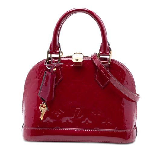 Louis Vuitton Alma BB Dark Red Vernis Leather