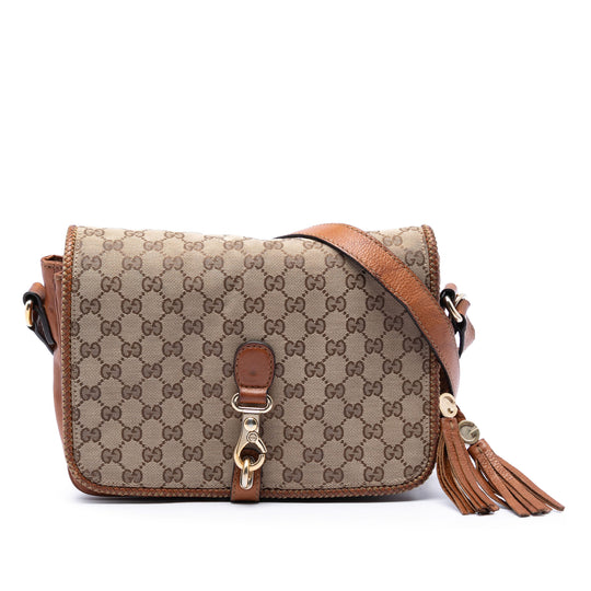 Gucci Marrakech Brown GG Canvas Calfskin