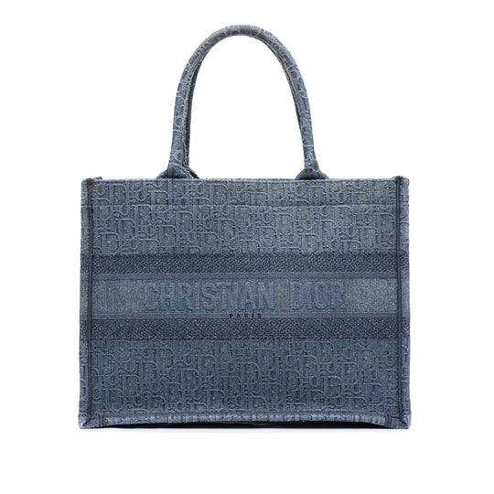 Dior Book Tote Medium Blue Denim