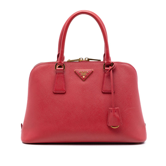 Prada Promenade Medium Red Saffiano Leather