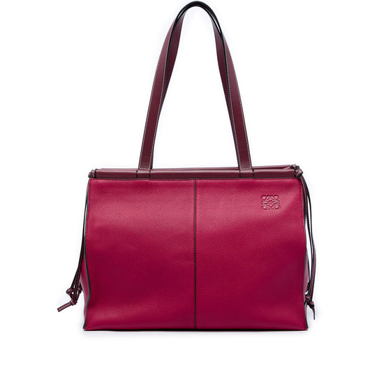 Loewe Cushion Tote Medium Red Calfskin