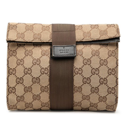 Gucci GG Clutch Beige Canvas