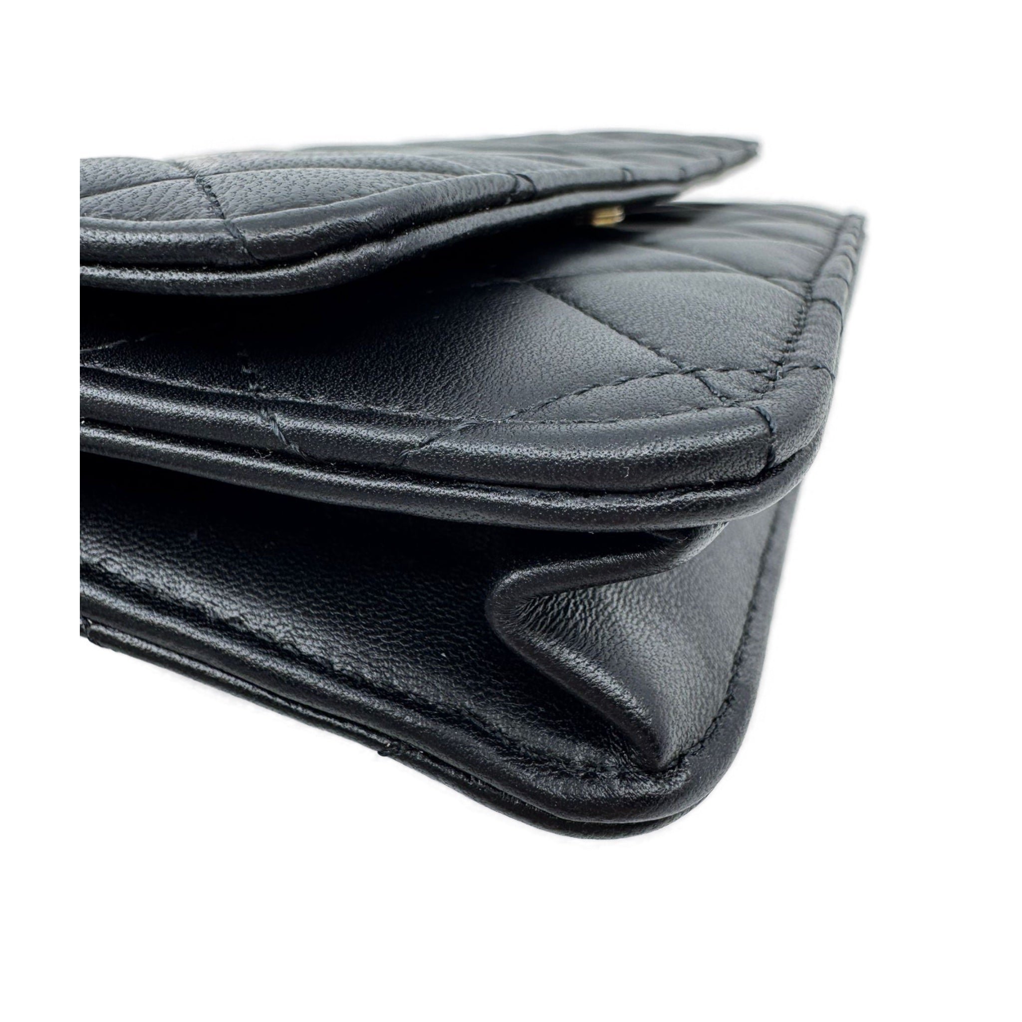 Chanel WOC Black Lambskin Silver