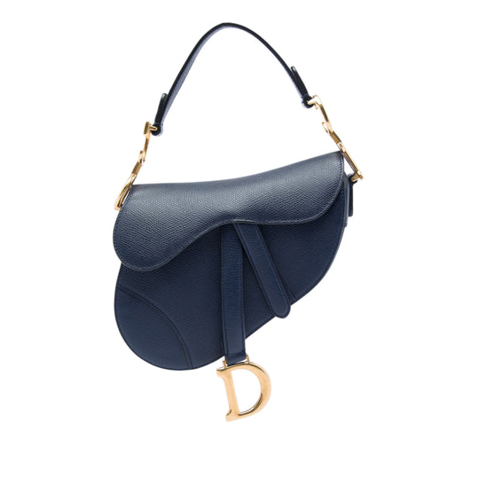 Dior Saddle Mini Blue Calfskin