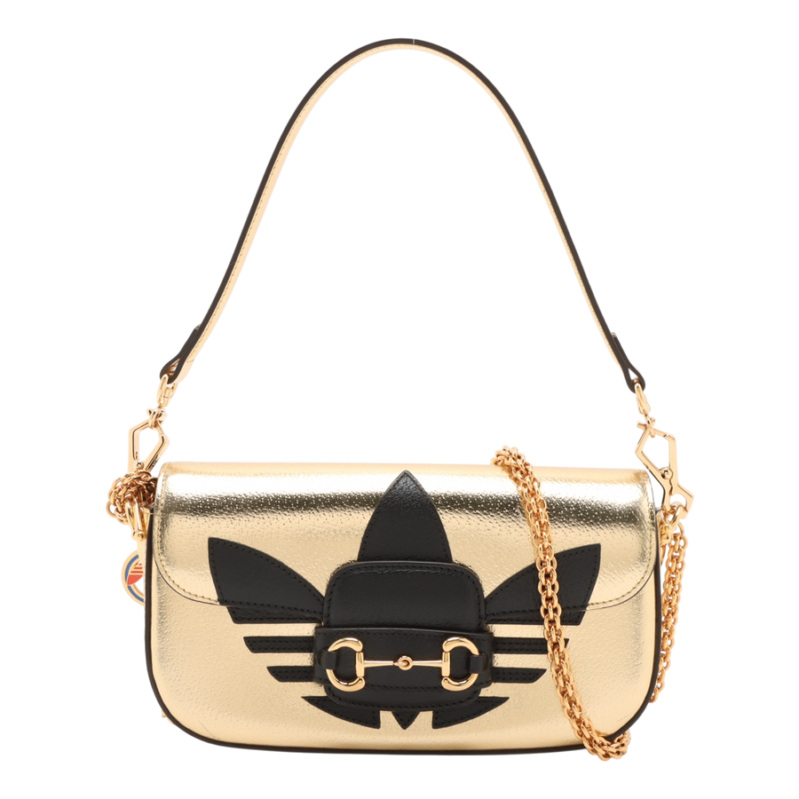 Gucci x Adidas Horsebit 1955 Gold Shoulder Bag
