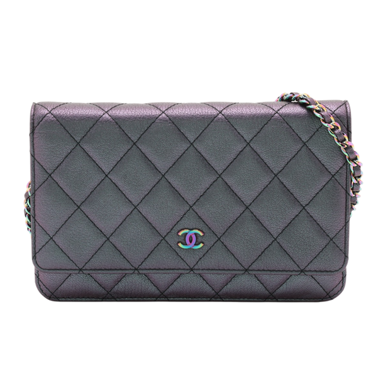 Chanel WOC Purple Lamb Rainbow