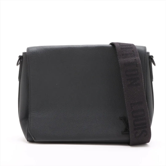 Louis Vuitton LV Aerogram Take Off Messenger Black Leather