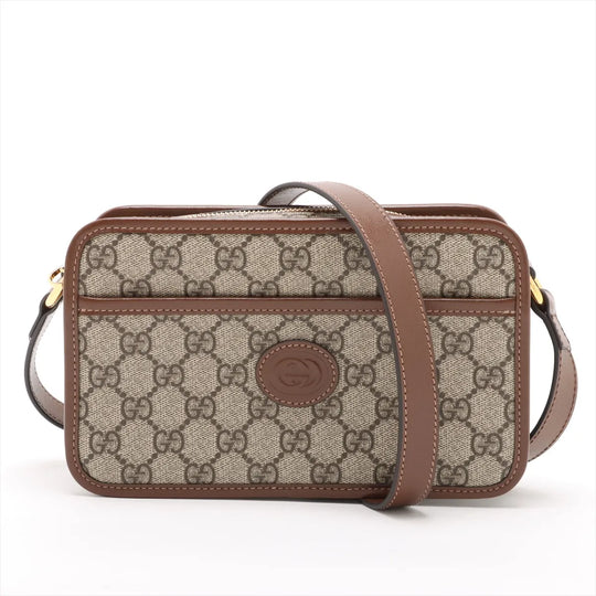 Gucci GG Supreme Shoulder Bag Beige GG Canvas
