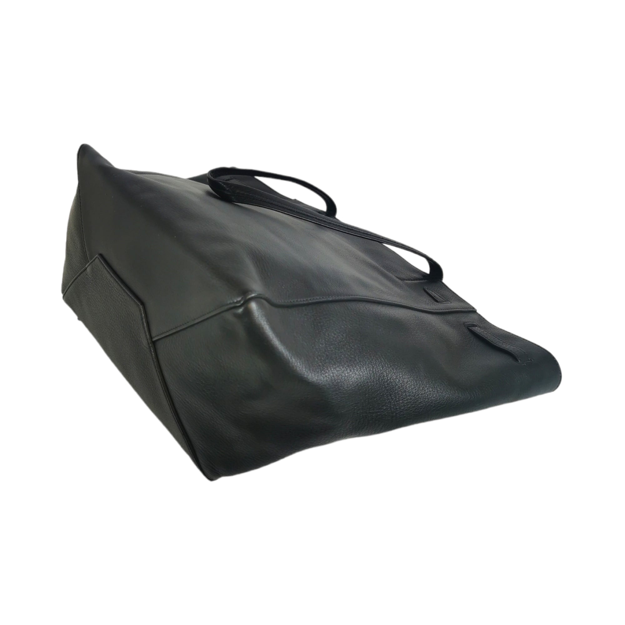 Celine Cabas Phantom Small Tote Bag Black Leather