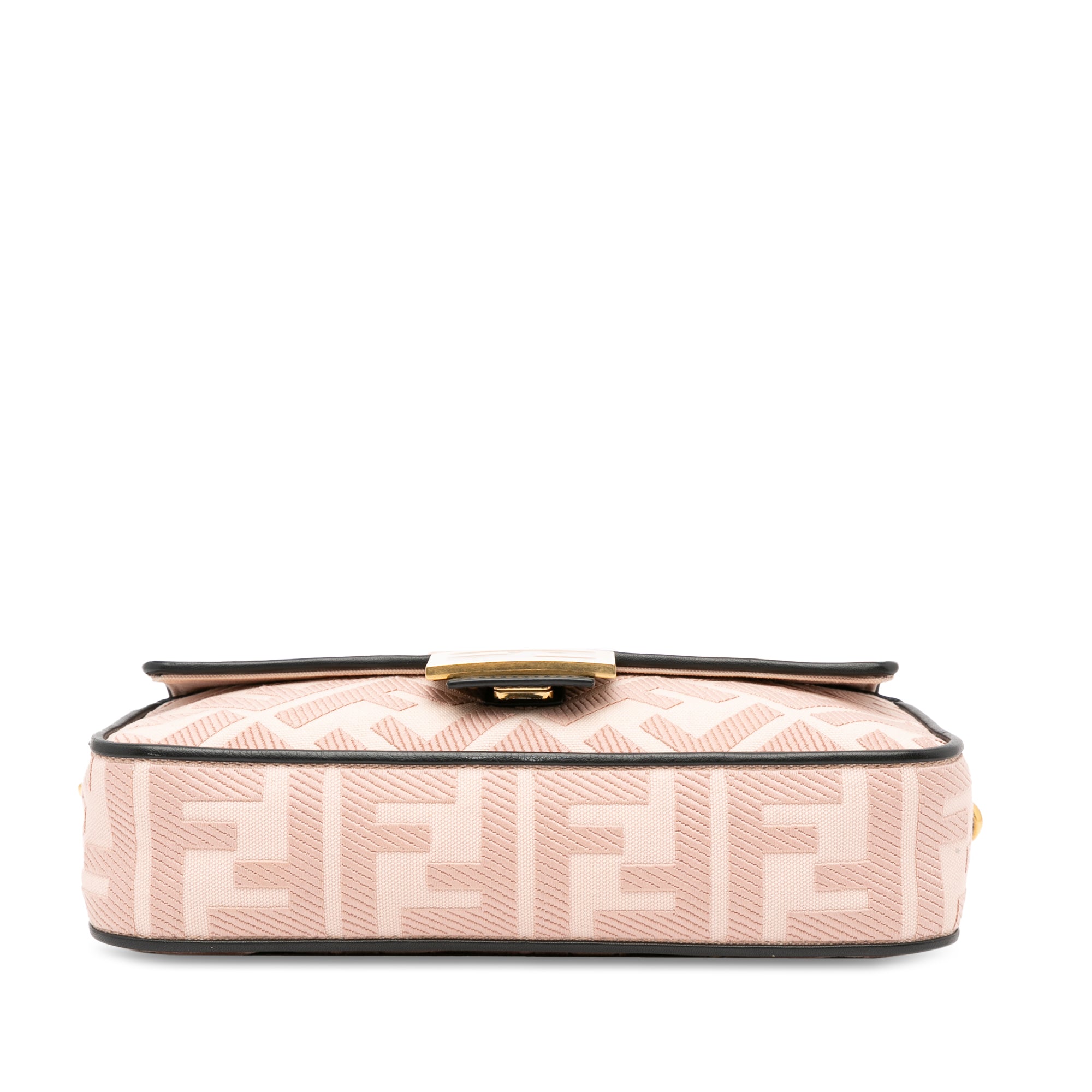 Fendi Baguette Pink Embroidered Zucca Canvas