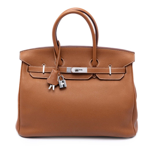 Hermès Birkin Retourne 35 Gold Togo Palladium