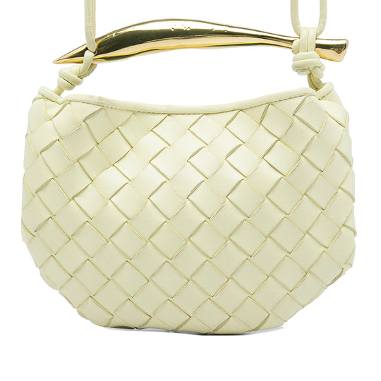 Bottega Veneta Sardine Baby Yellow Lambskin Gold