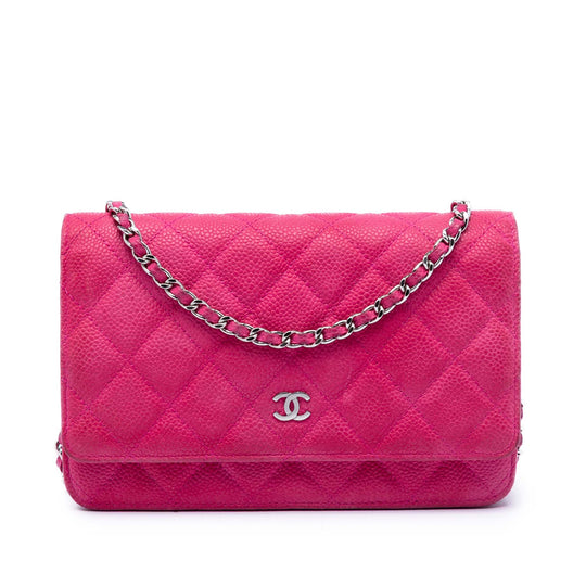 Chanel Wallet on Chain Pink Caviar Gold