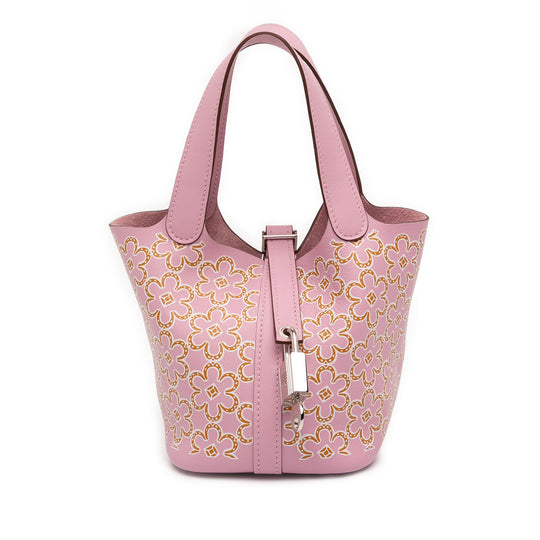 Hermès Picotin Lock 14 Micro Pink Swift Calfskin